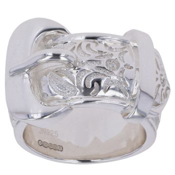 Sterling Silver Buckle Ring