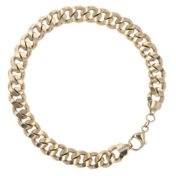 9ct Yellow Gold Curb Bracelet 8"
