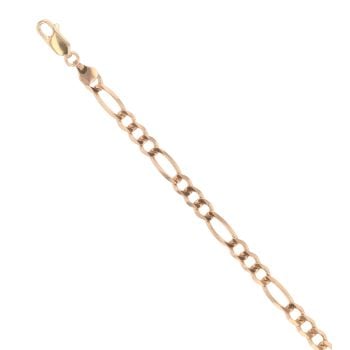 9ct Yellow Gold Figaro Bracelet 7"