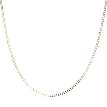 9ct Yellow Gold Square Curb Chain 18"