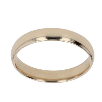 9ct Yellow Gold Plain Wedding Band 4mm