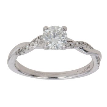 9ct White Gold 0.80ct Brilliant Cut Diamond Solitaire Ring