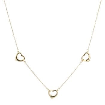Tiffany & Co. Elsa Peretti Designed 18ct Yellow Gold Hearts Necklace 16"
