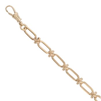 9ct Yellow Gold Fancy Bracelet 8"