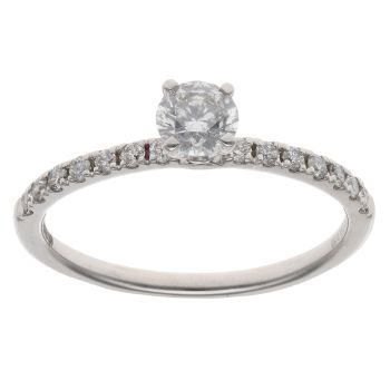 18ct White Gold Brilliant Cut 0.50ct Diamond Solitaire Ring