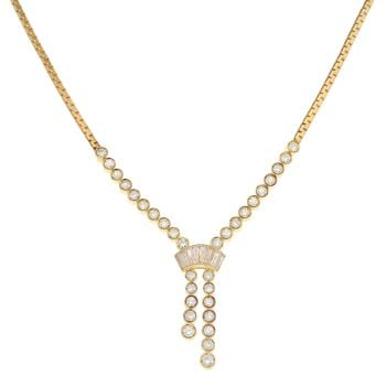 18ct Yellow Gold 3.00ct Diamond Graduated Chain 16"