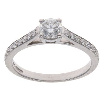18ct White Gold 0.70ct Brilliant Cut Diamond Solitaire Ring