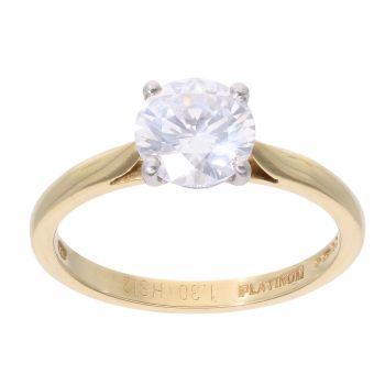 18ct Yellow Gold 1.30ct Diamond Solitaire Ring