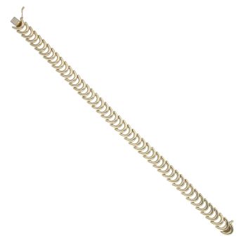 9ct Yellow Gold Fancy Curve Bracelet 7.5"