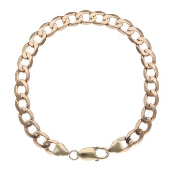 9ct Yellow Gold Curb Bracelet 8.5"
