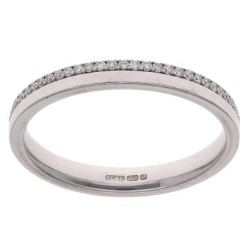 18ct White Gold 0.20ct Brilliant Cut Diamond Half Eternity Ring