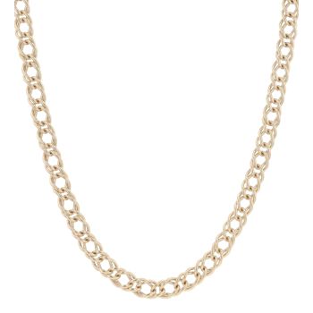 9ct Yellow Gold Double Curb Chain 20"