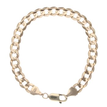 9ct Yellow Gold Curb Bracelet 8"