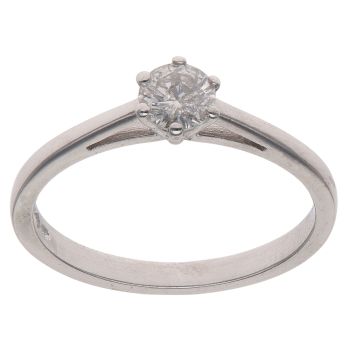 Platinum 0.33ct Brilliant Cut Diamond Solitaire Ring