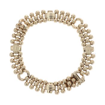9ct Yellow Gold Fancy Bracelet 7.5"
