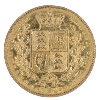 1846 Victoria Young Head UK Full Sovereign Coin