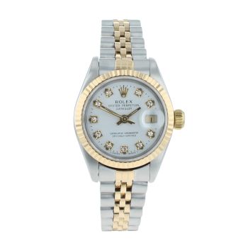 Rolex Custom Datejust Pre Owned Watch Ref 69173