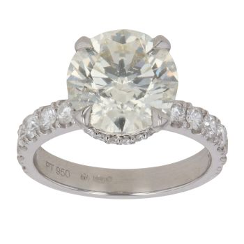 Platinum 4.85ct Brilliant Cut Diamond Solitaire Ring