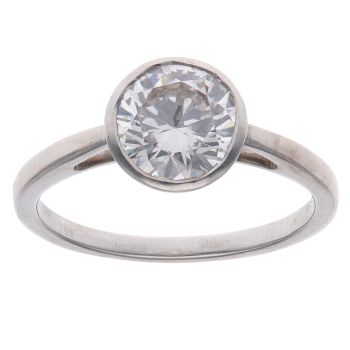 9ct White Gold 2.00ct Brilliant Cut Lab Grown Diamond Solitaire Ring