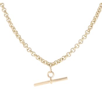9ct Yellow Gold T-Bar Belcher Chain 22"