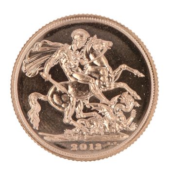 2013 Elizabeth II Fourth Portrait UK Full Sovereign Coin