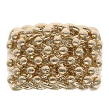 9ct Yellow Gold Six Row Keeper Ring