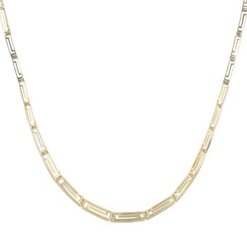 18ct Yellow Gold Greek Key Graduating Collarette Chain 18"