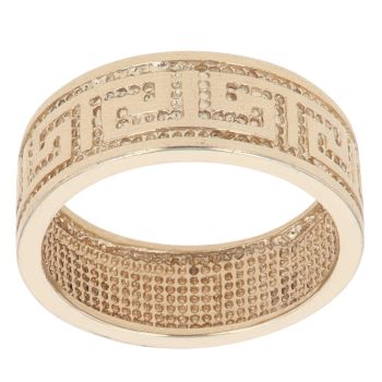 9ct Yellow Gold Greek Key Full Band