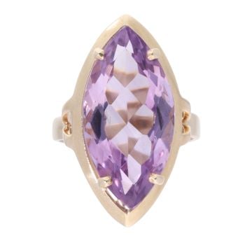 9ct Yellow Gold Amethyst Dress Ring