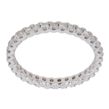 9ct White Gold 0.75ct Brilliant Cut Diamond Full Eternity Ring