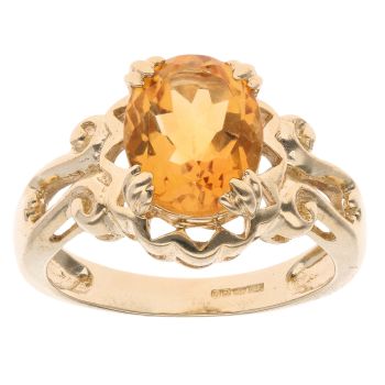 9ct Yellow Gold Citrine Ring