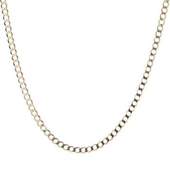 9ct Yellow Gold Curb Chain 18"