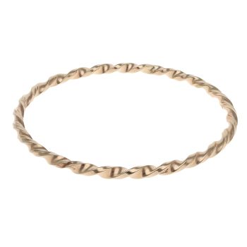 9ct Yellow Gold Patterned Twist Bangle