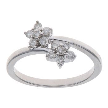 9ct White Gold 0.25ct Brilliant Cut Diamond Cluster Ring