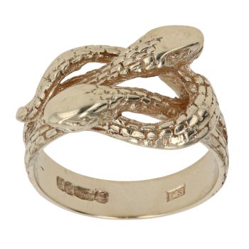9ct Yellow Gold Snakes Ring