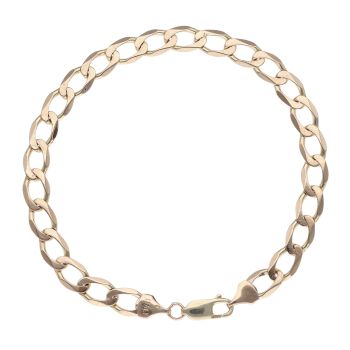 9ct Yellow Gold Curb Bracelet 9"