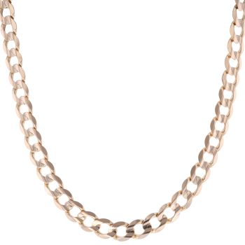 9ct Yellow Gold Curb Chain 22"