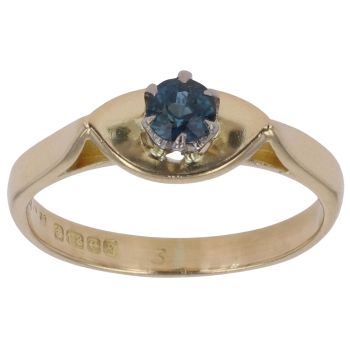 18ct Yellow Gold Sapphire Single Stone Ring