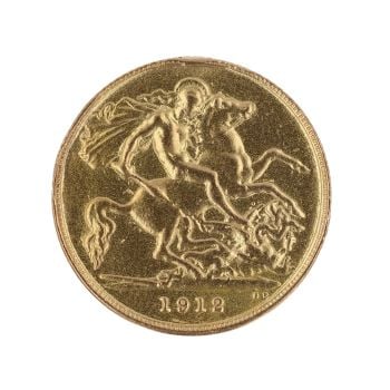 1912 George V Half Sovereign Coin