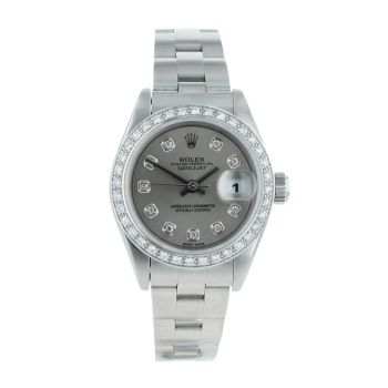 Rolex Custom Oyster Perpetual Date Pre Owned Watch Ref 69160
