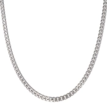 Unique & Co Stainless Steel Polished Matte Curb Chain 20"
