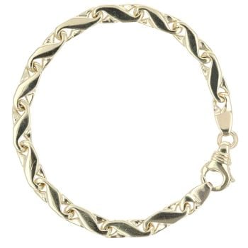 9ct Yellow Gold Fancy Bracelet 7.5"