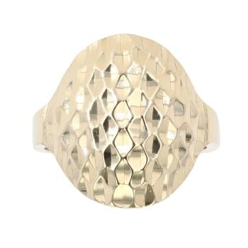 9ct Yellow Gold Circle Fancy Ring