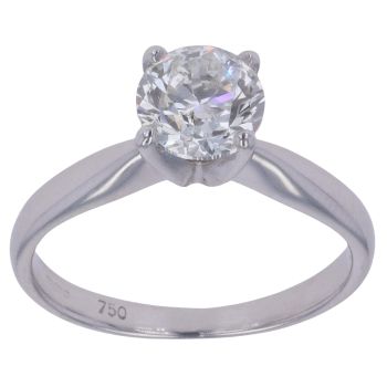 18ct White Gold 1.00ct Brilliant Cut Diamond Solitaire Ring