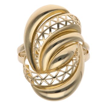 14ct Yellow Gold Mesh Swirl Ring