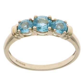 9ct Yellow Gold Apatite Three Stone Ring