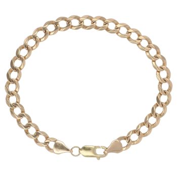 9ct Yellow Gold Curb Bracelet 9.5"