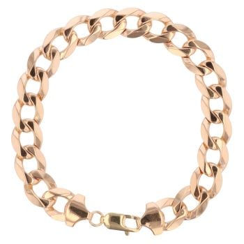 9ct Yellow Gold Curb Bracelet 9.5"