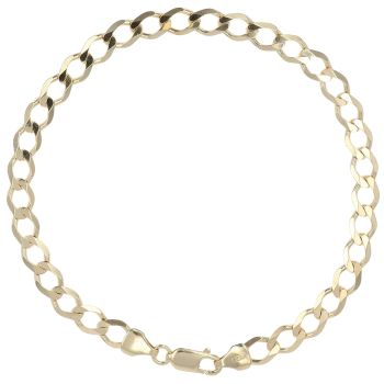 9ct Yellow Gold Curb Bracelet 8.5"