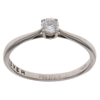 Palladium 0.27ct Brilliant Cut Diamond Solitaire Ring